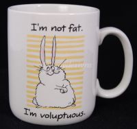 Shoebox Hallmark IM NOT FAT IM VOLUPTUOUS Coffee Mug